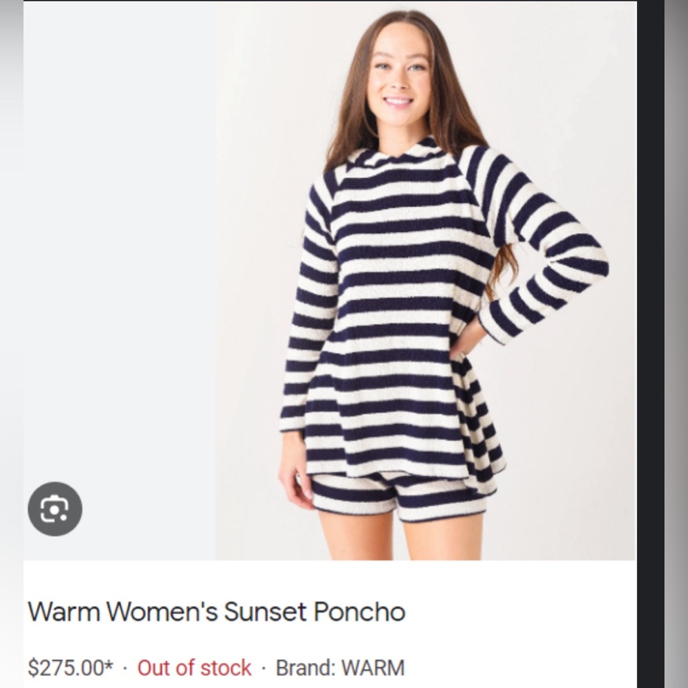 Warm sunset poncho set